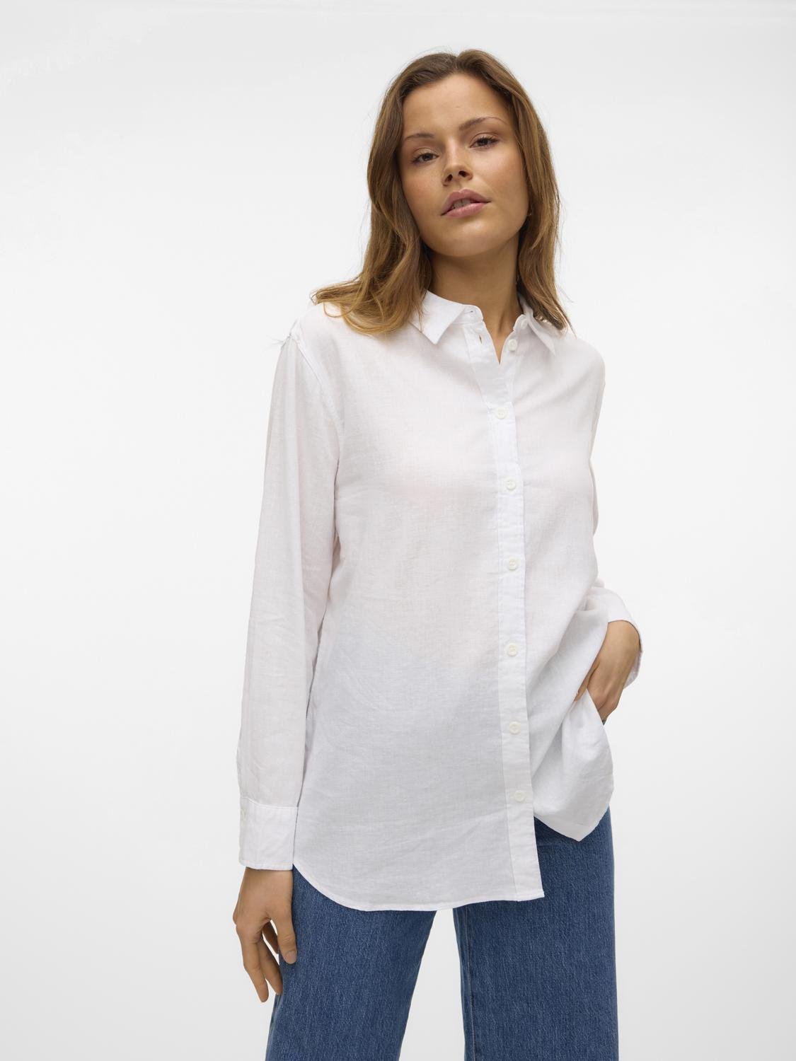 VMLINN Shirt - Snow White - VERO MODA & VILA Bergvik
